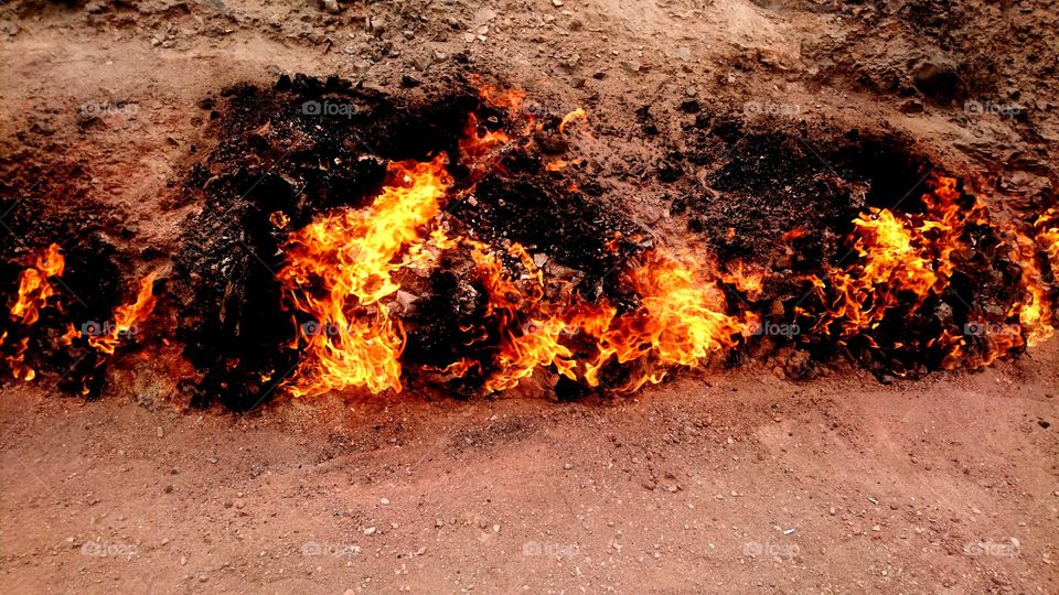 Natural gas eruption around Baku