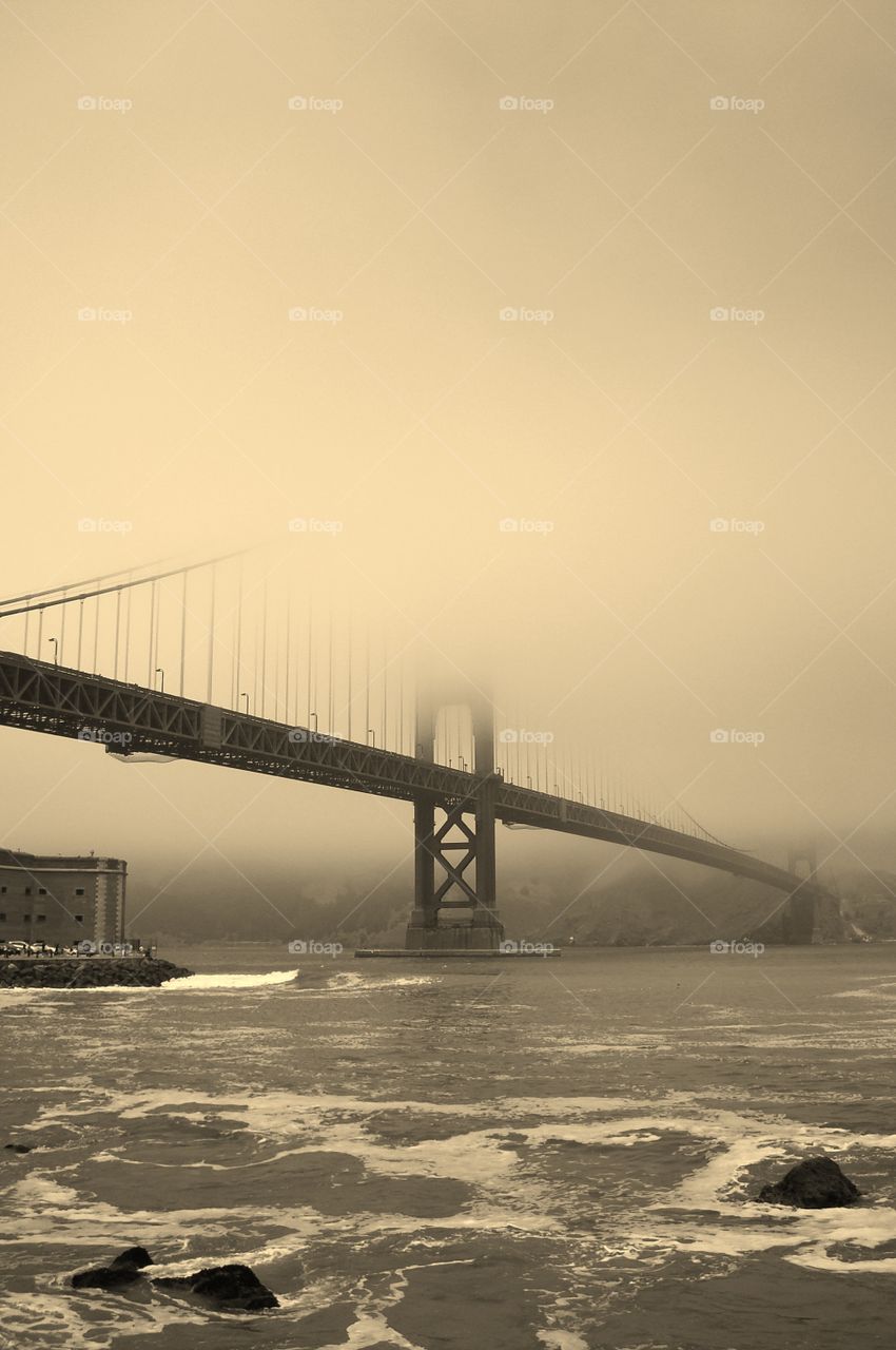 Sepia Golden Gate Bridge