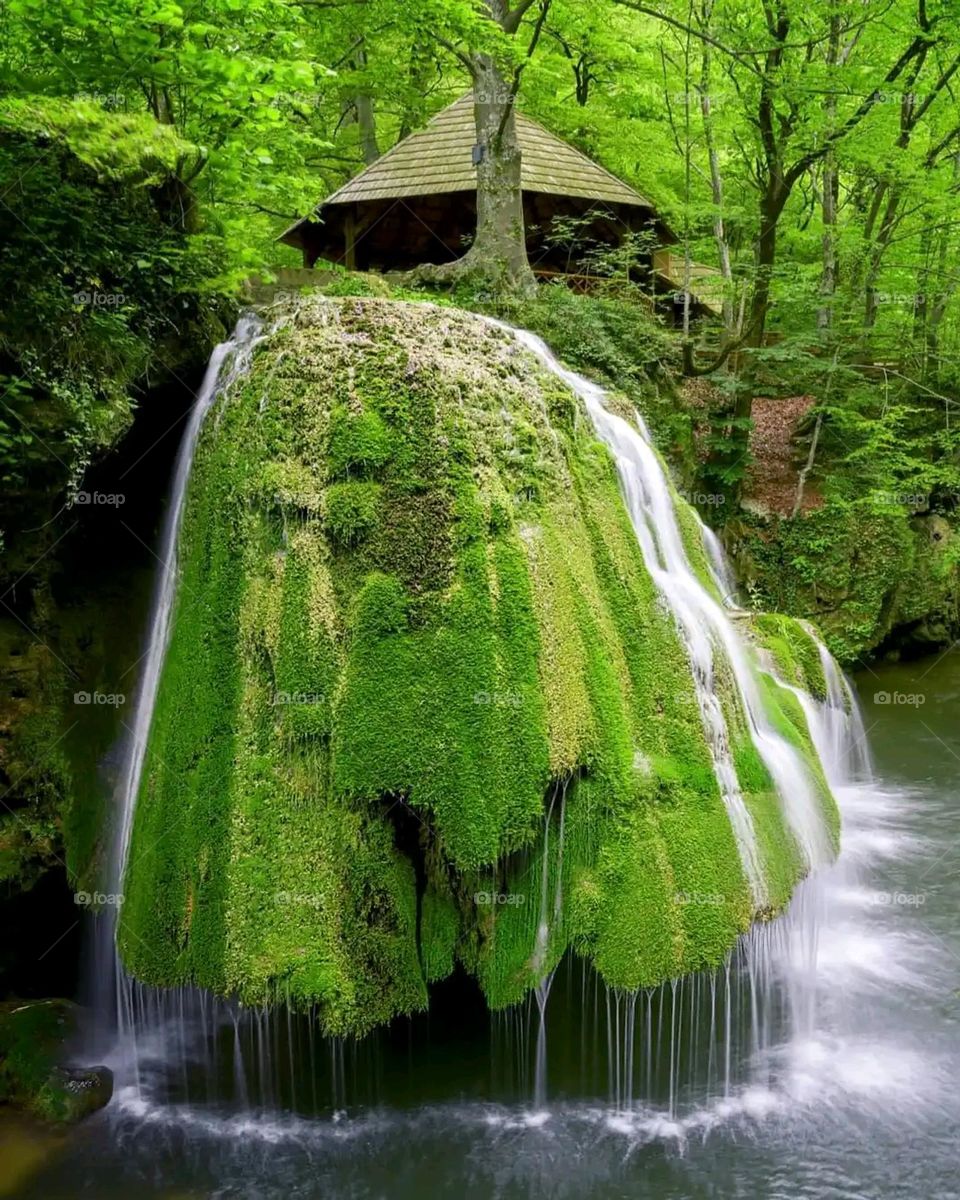 Glory be to God, the magnificent and picturesque view and the natural green trees are a view that is nothing more wonderful than it