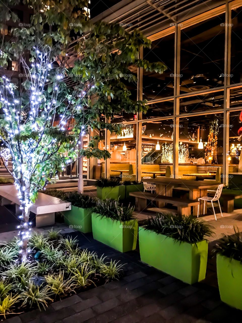 Outdoor restaurant patio 