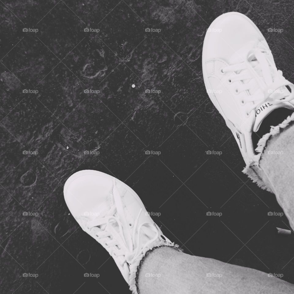 white shoes , a moment calm