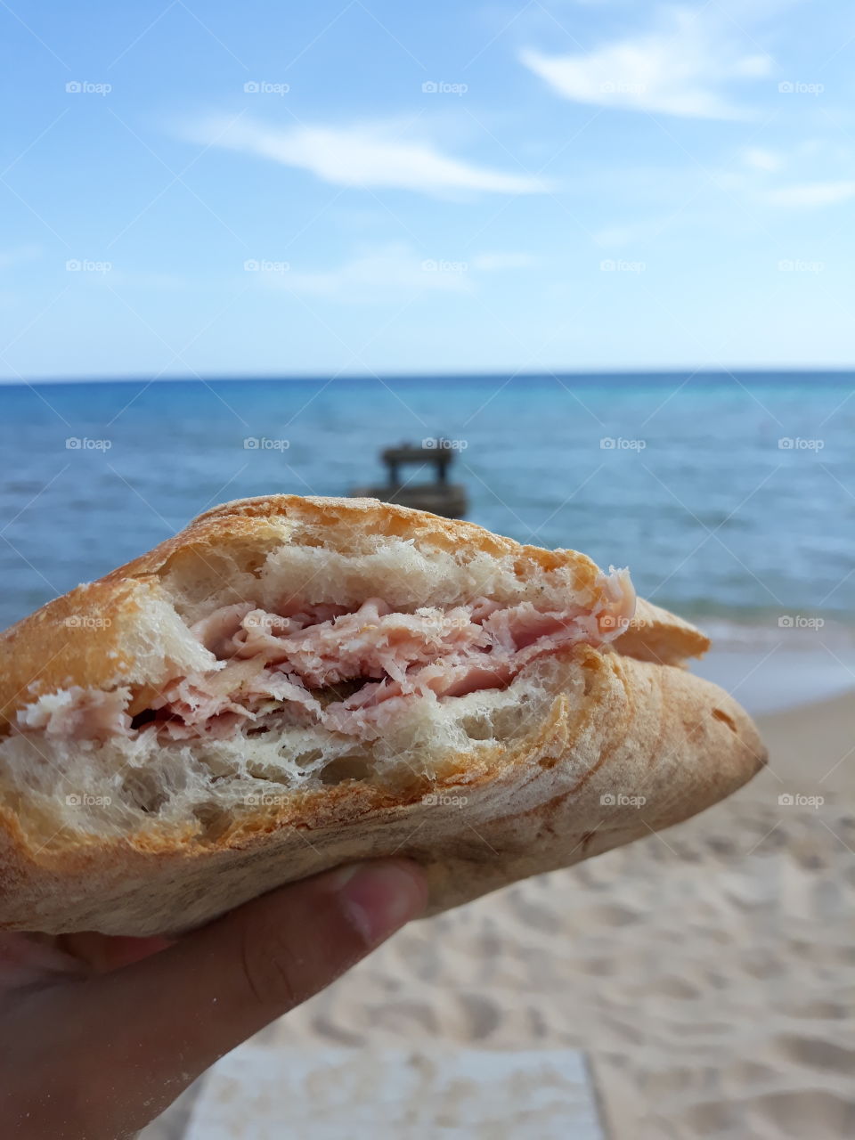 A Magic sandwich on the beach