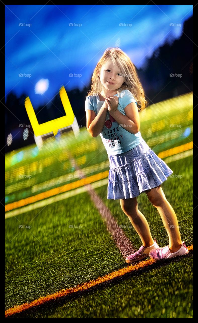 Daughter on the field 