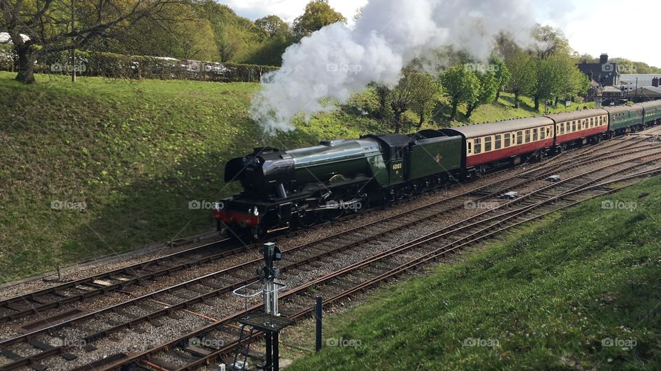 Flying Scotsman 60103 at horsted Keynes on the bluebell railway 19/04/2017