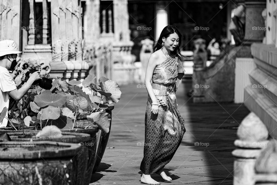 Tourist at Wat Arun temple Bangkok