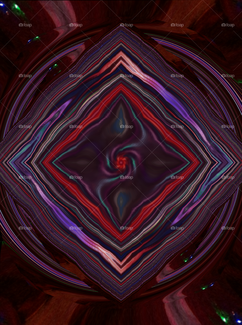 Diamond with circle abstract