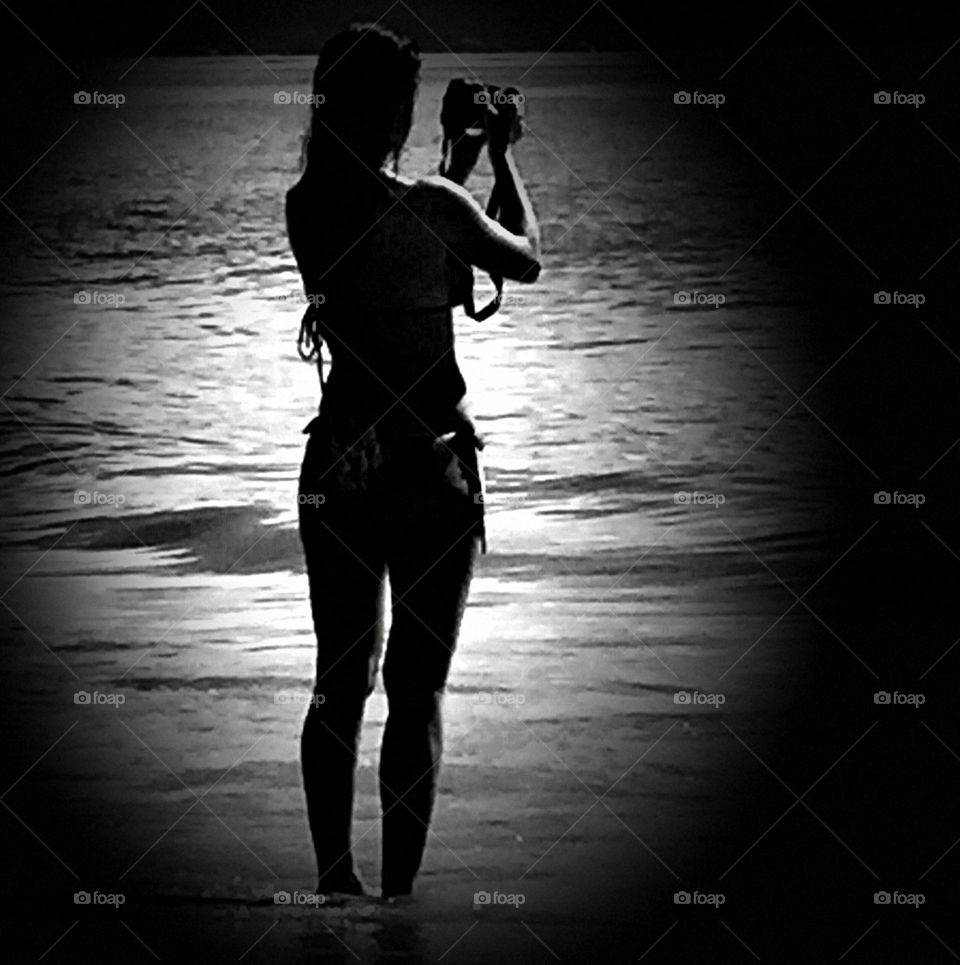 Brasilien Girl. Florianopolis Beach