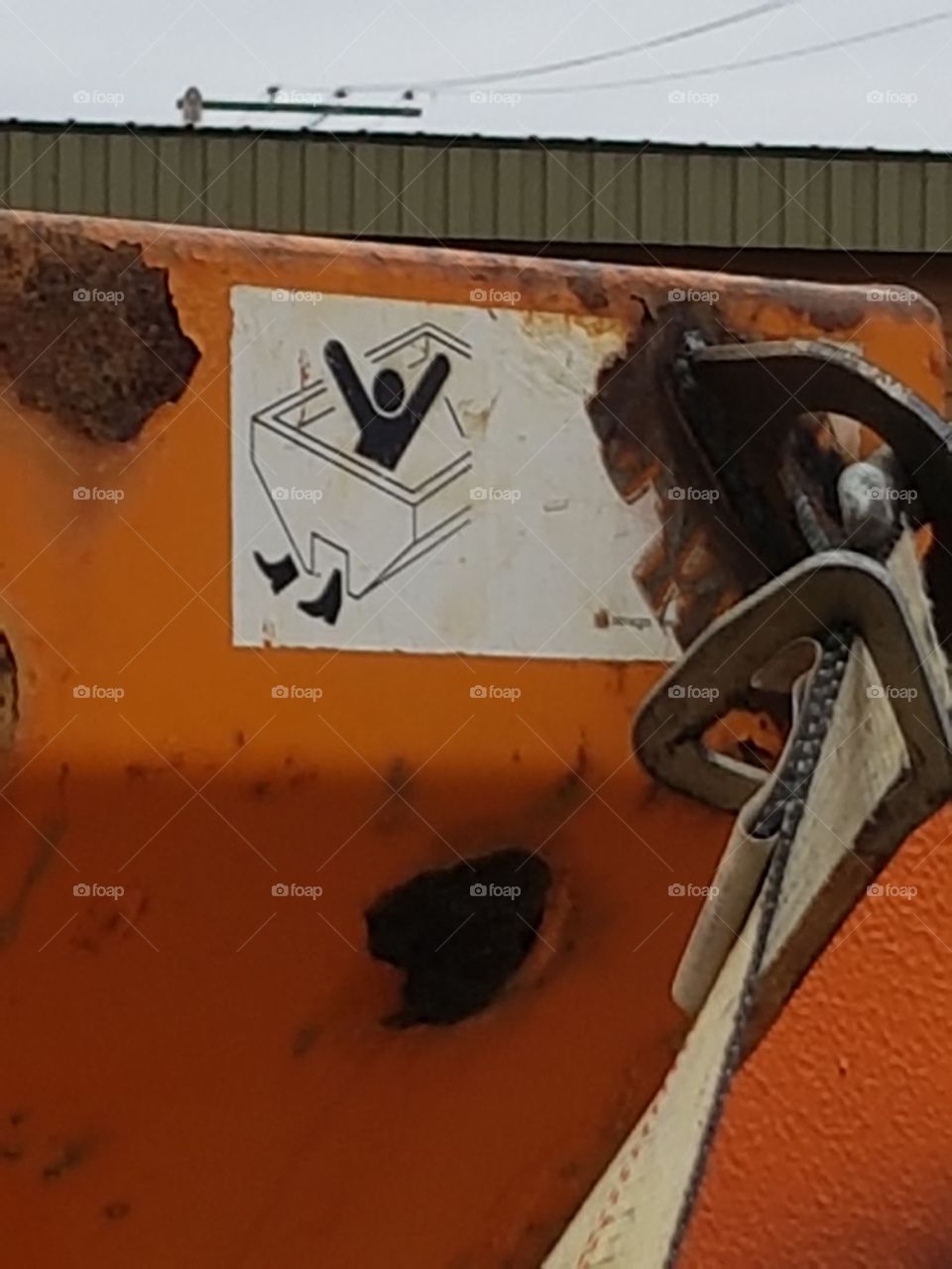This was on the side of a construction vehicle
