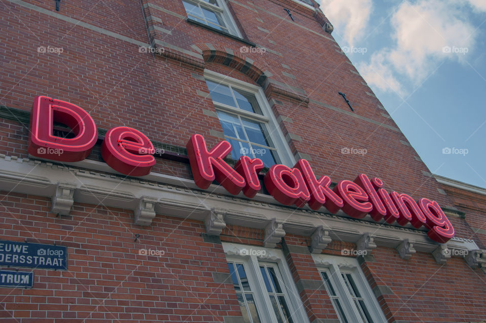 Billboard Of De Krakeling Theater At Amsterdam The Netherlands 2018