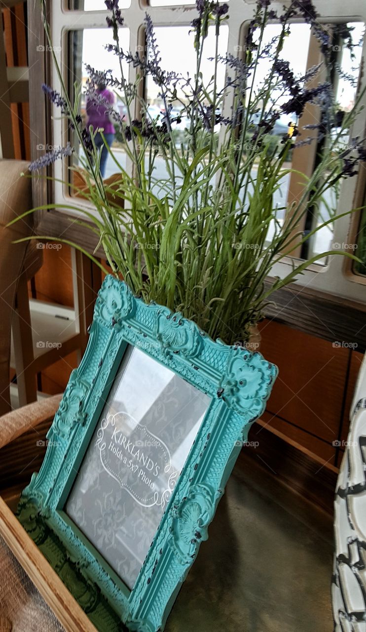 The Photo frame with Vase