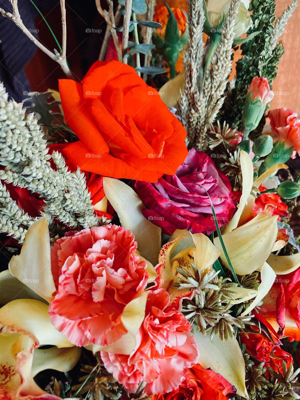 Close up of a wonderfully arranged flower boquet