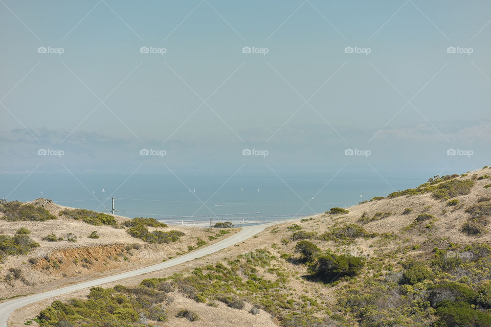 Dry coastal landscape of California