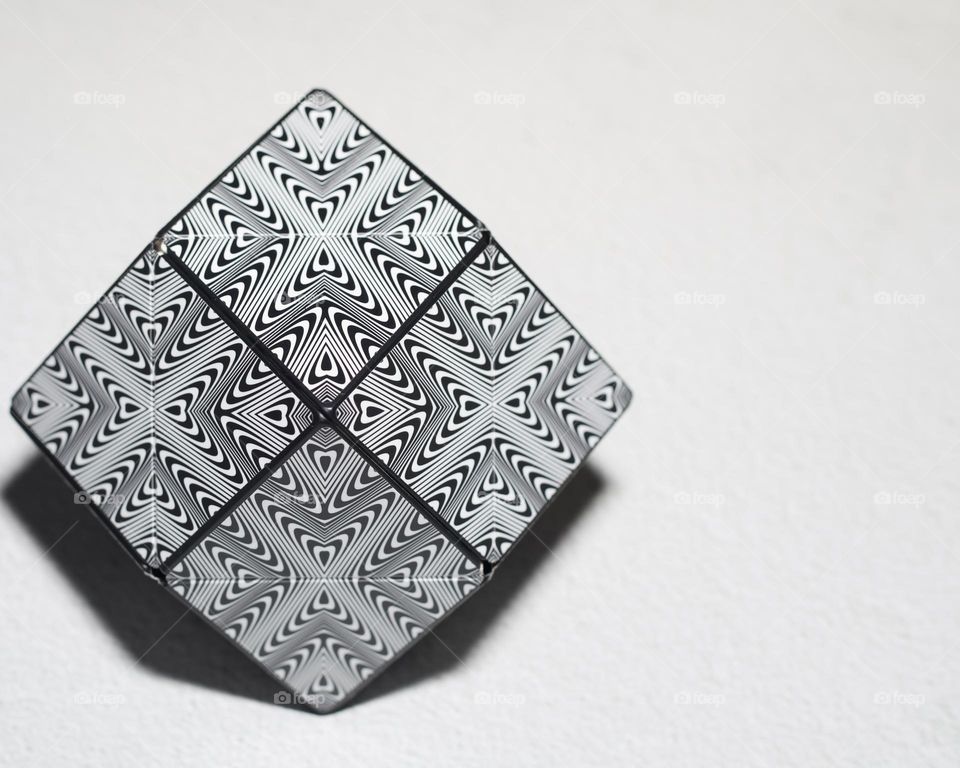 White and Black Geometric Magic Cube