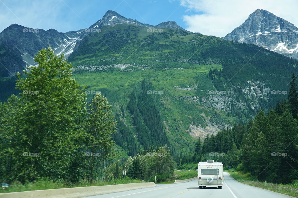 Enjoying driving through The Rockies ...