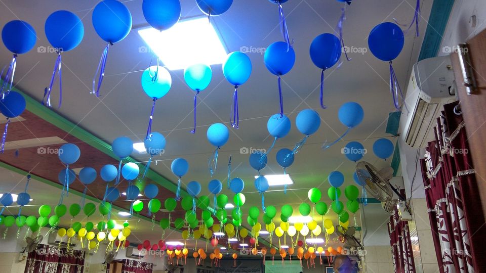 colourful bellons 
it's a enjoying the party 
it's colourfull