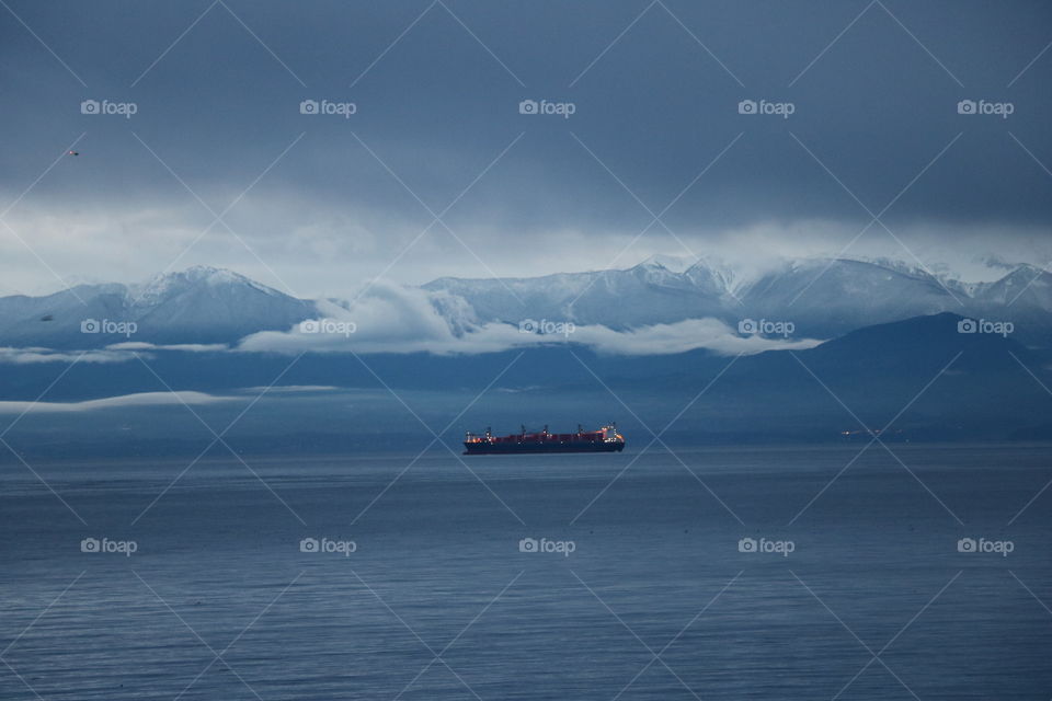 Ship in the ocean