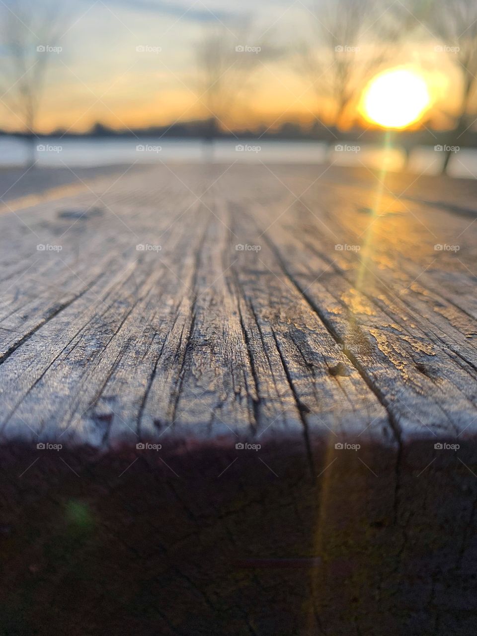 Sunset on Heritage Park, but the wood gets all the front view ☀️