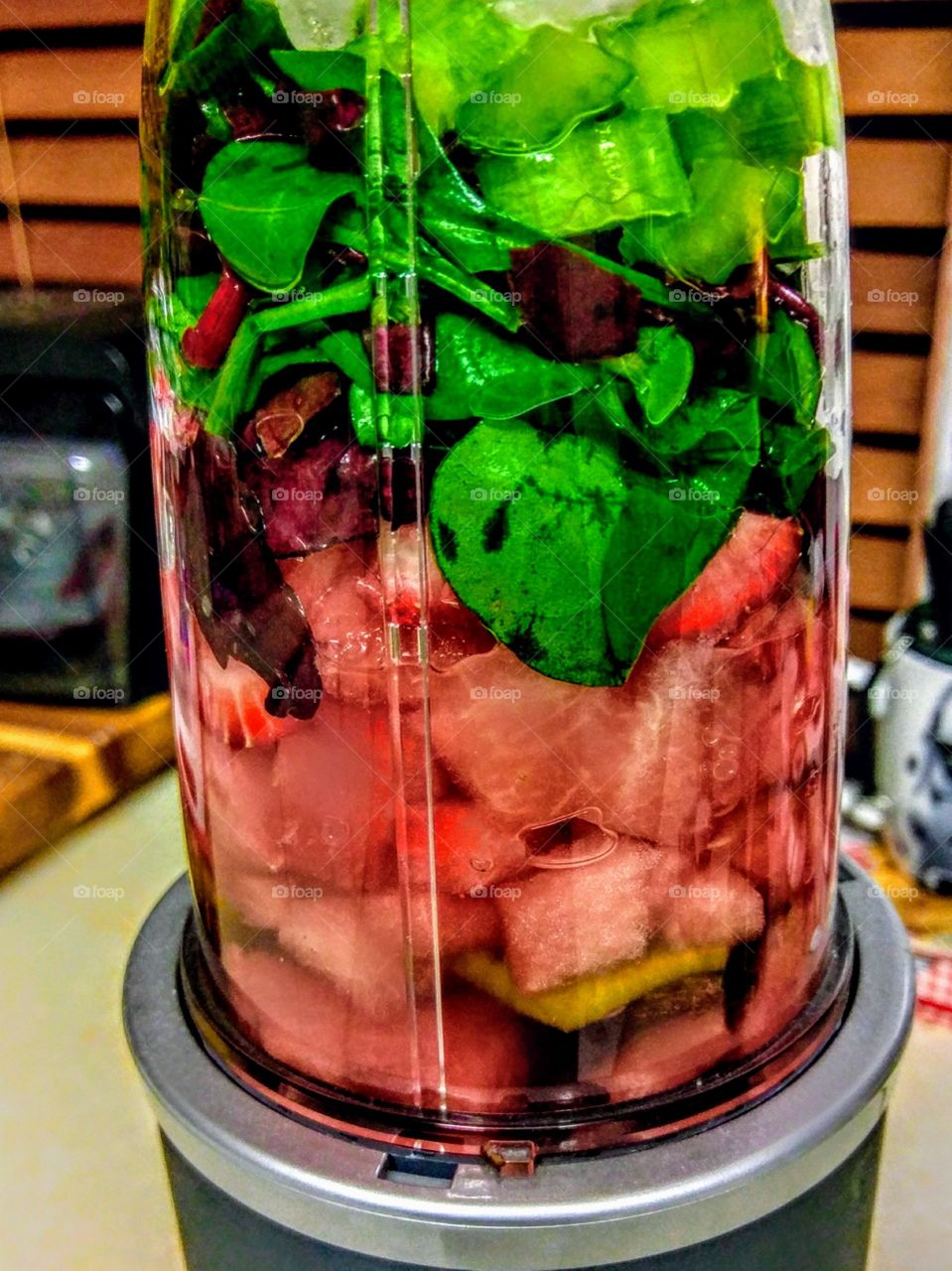 Fruit smoothie, go blitz it.