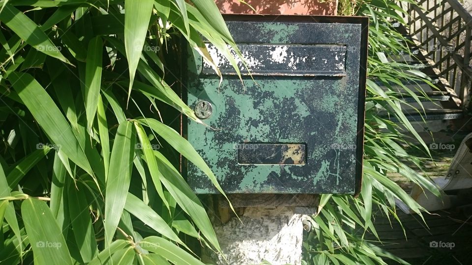 postal box. Nice postal box in front of a house in France