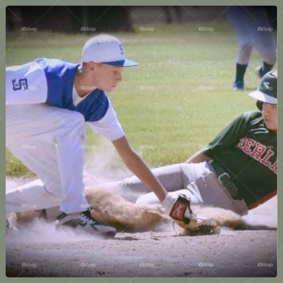 Safe at third baseball