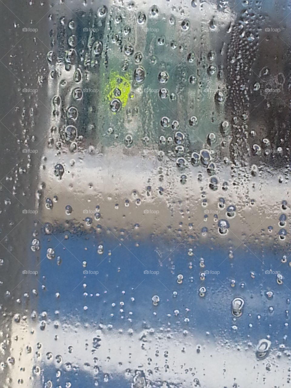 frozen window bubbles