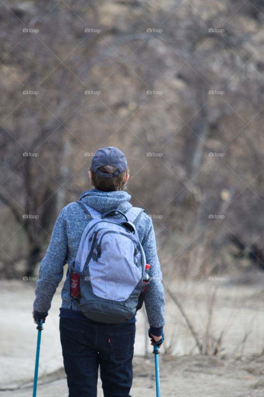 Hiking with coke 