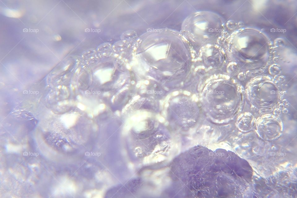 bubbles on a purple blanket