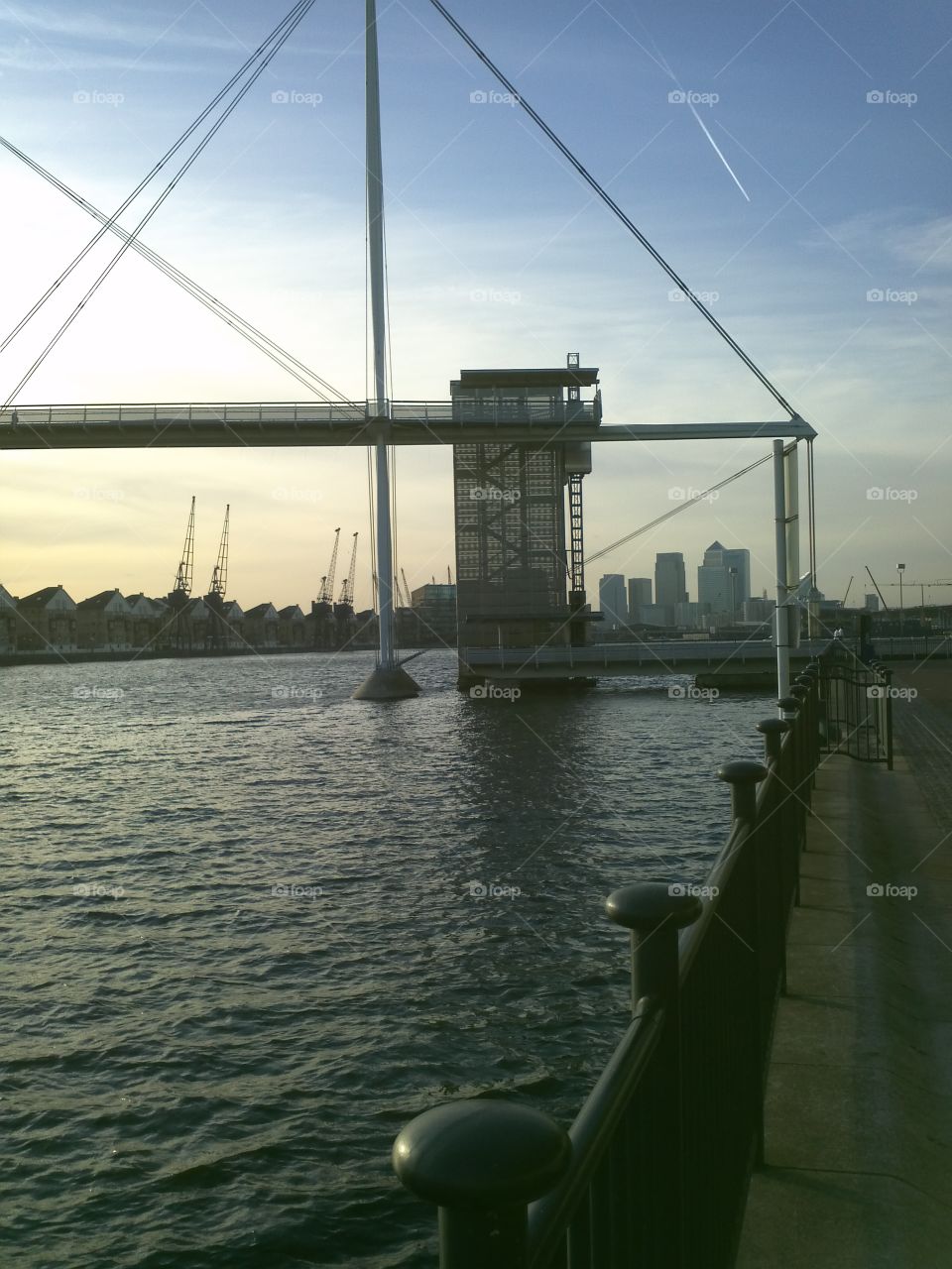 London. Canary Warf from the ExCeL