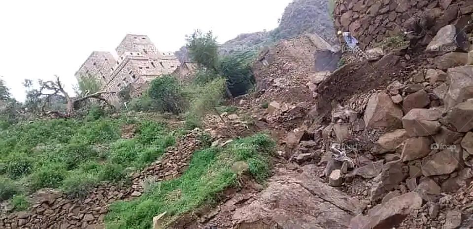 Glory be to God, the magnificent and picturesque view and the natural green trees are a view that is nothing more wonderful than it