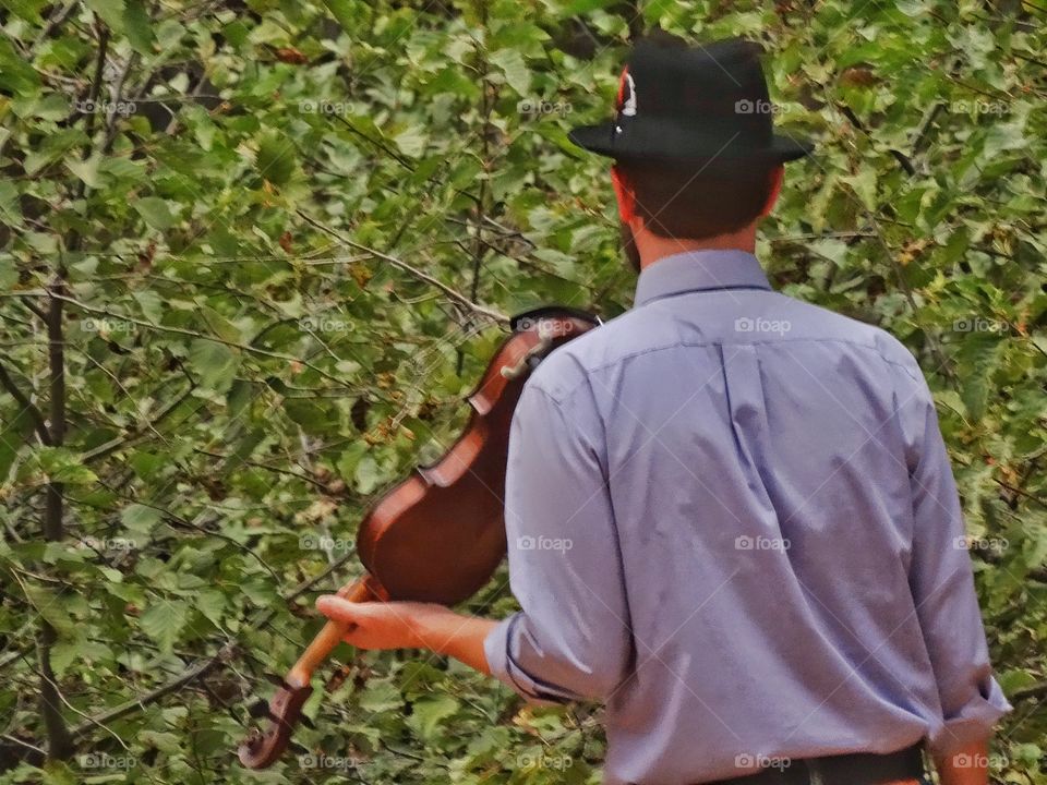 Violin Player. American Bluegrass Music Fiddle Player