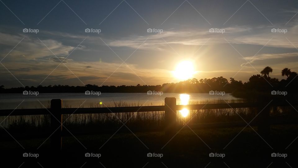 Lake view at sunset...
