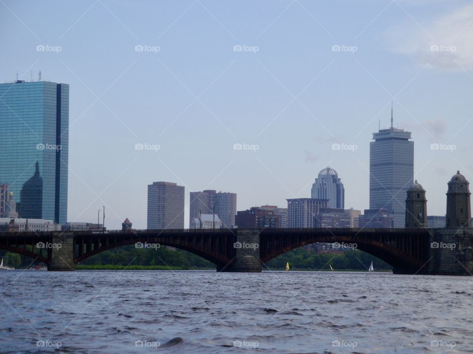 Boston skyline from the river