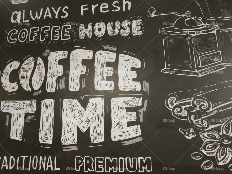 coffe picture writing