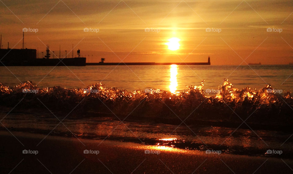 Sunset, Dawn, Water, Sea, Evening