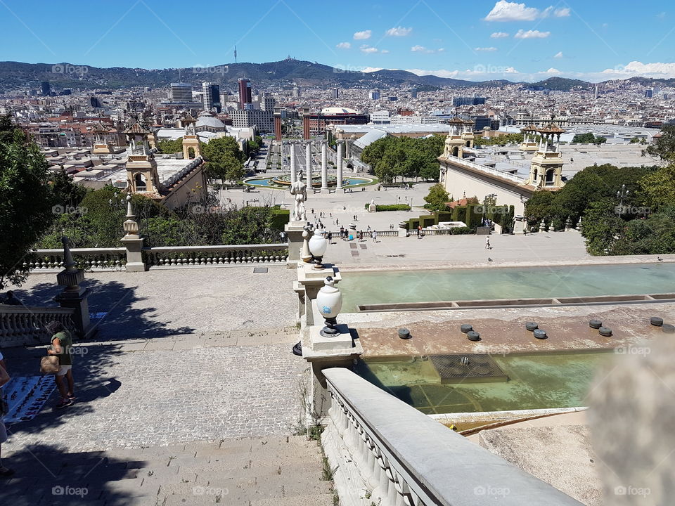 special view of the city Barcelona spain espagna Barcelona Barcelone museum spain plaza