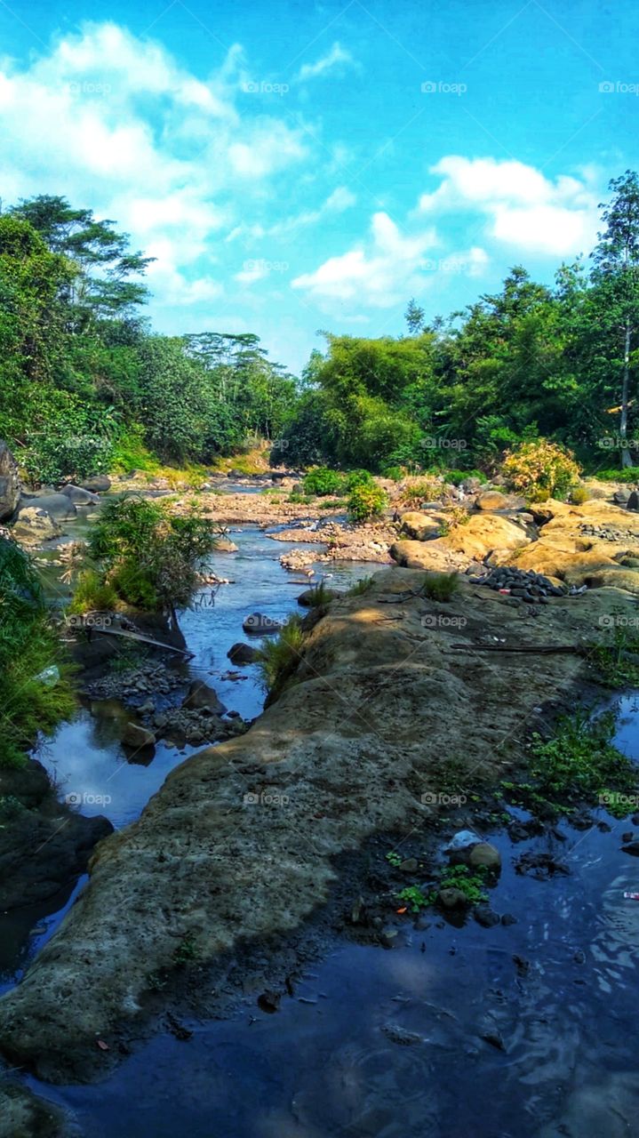 View of the river during the dry season