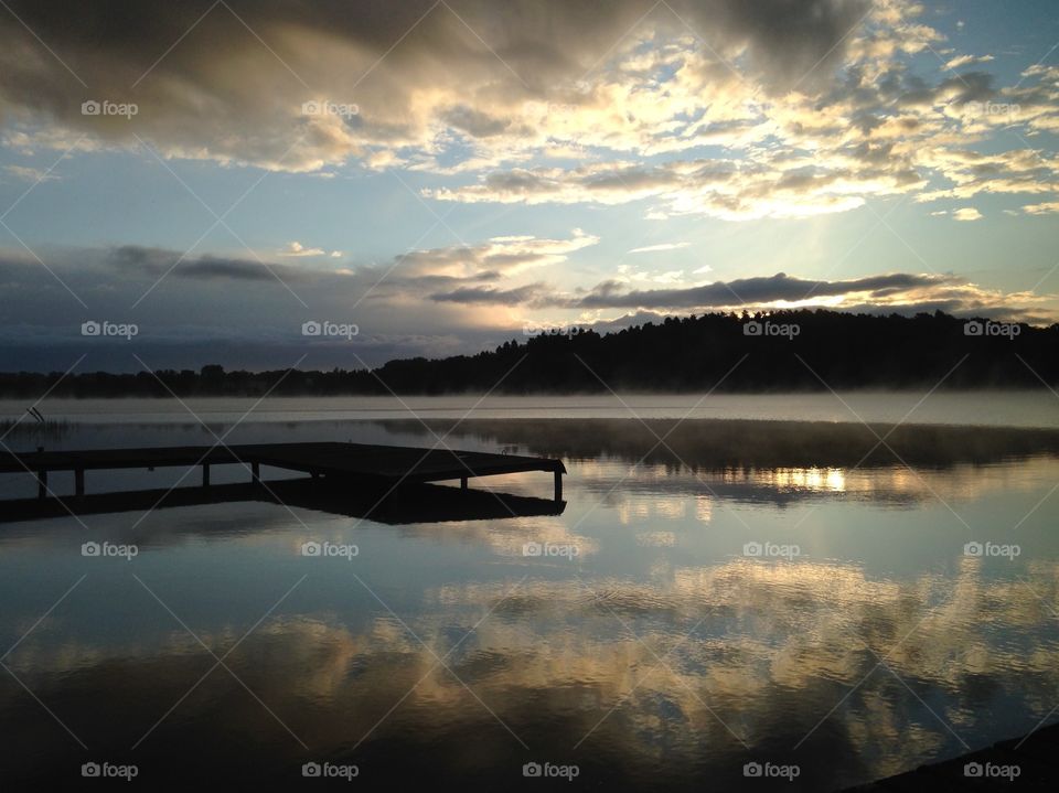 Sunrise over the lake 