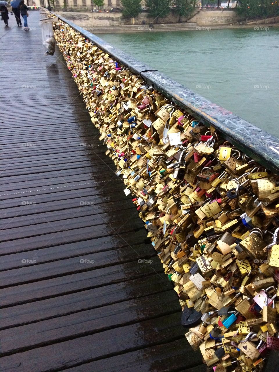Locks of love. Pont des Arts bridge in Paris