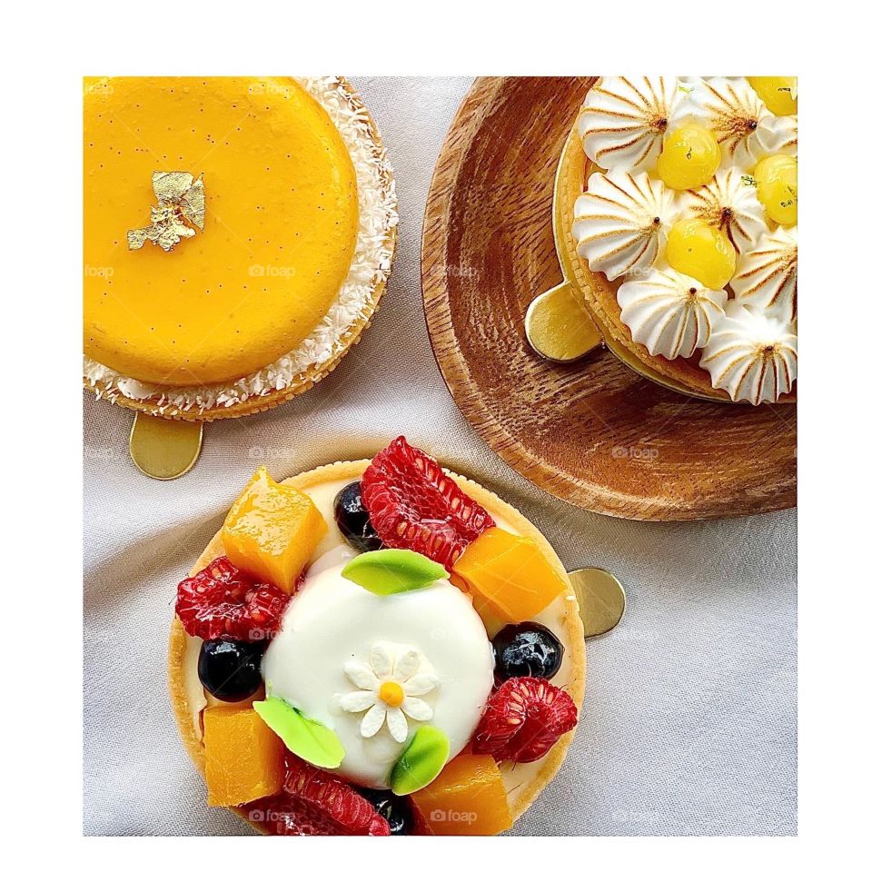 Assorted fruit tart for a beautiful afternoon treat 
