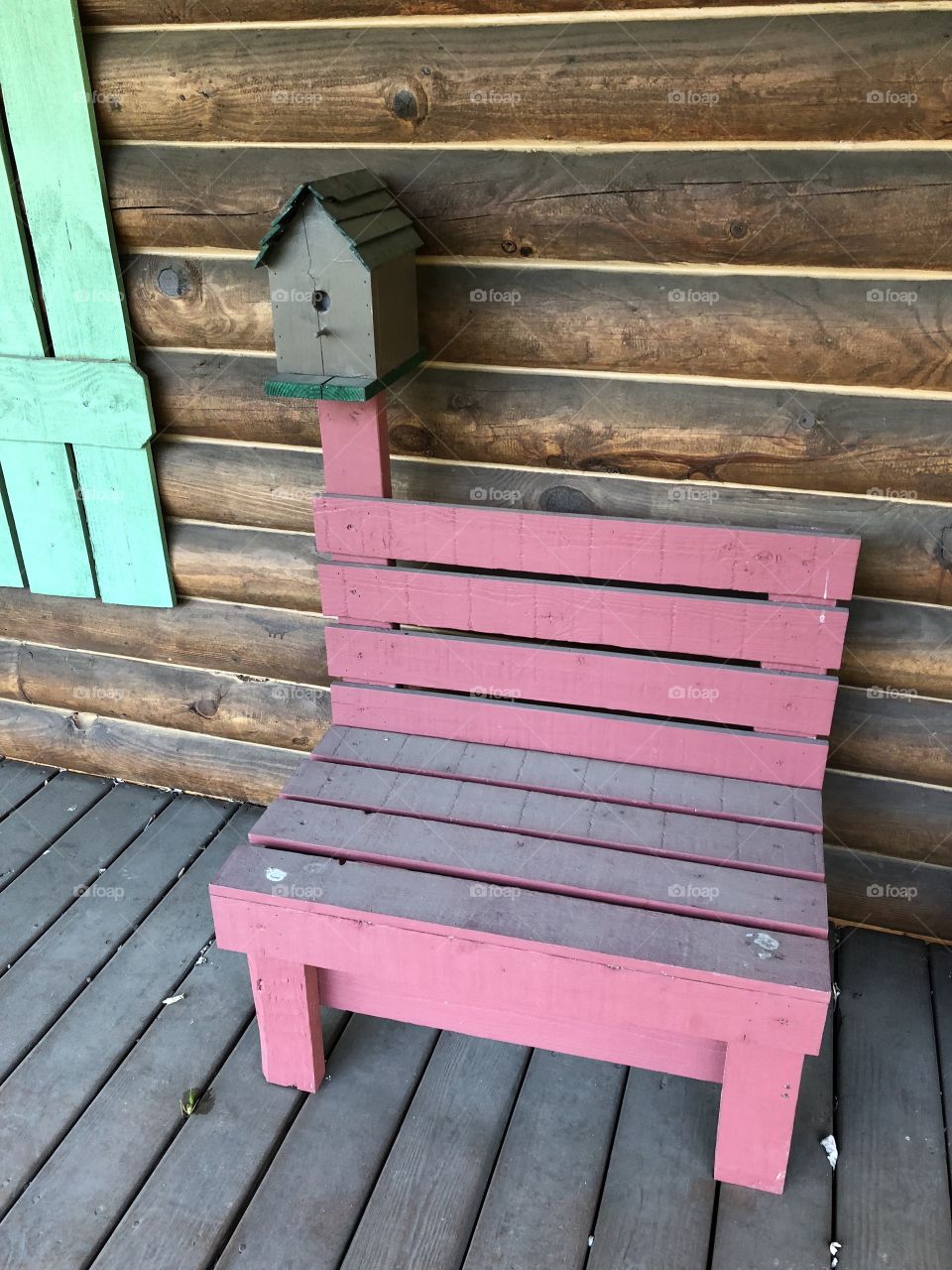 Wooden bench