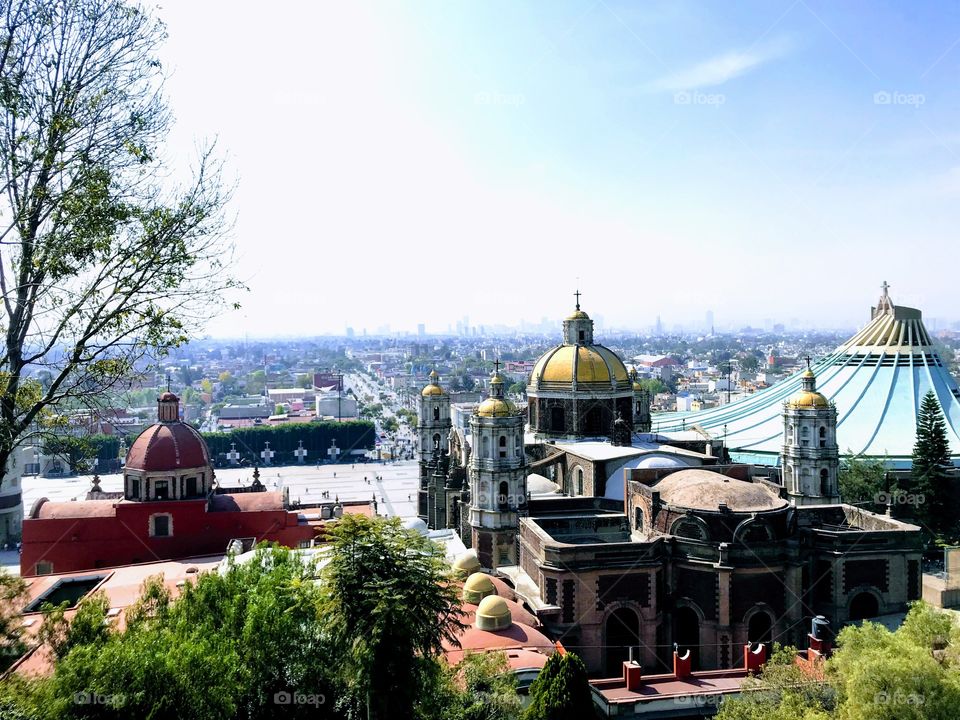 Basilica de Guadalupe blue sky