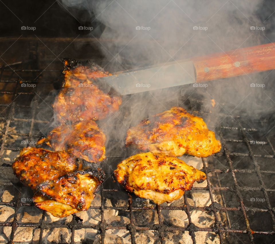 Grilling Chicken