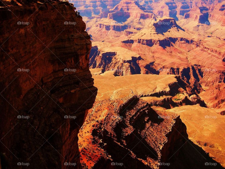 High angle view of grand canyon