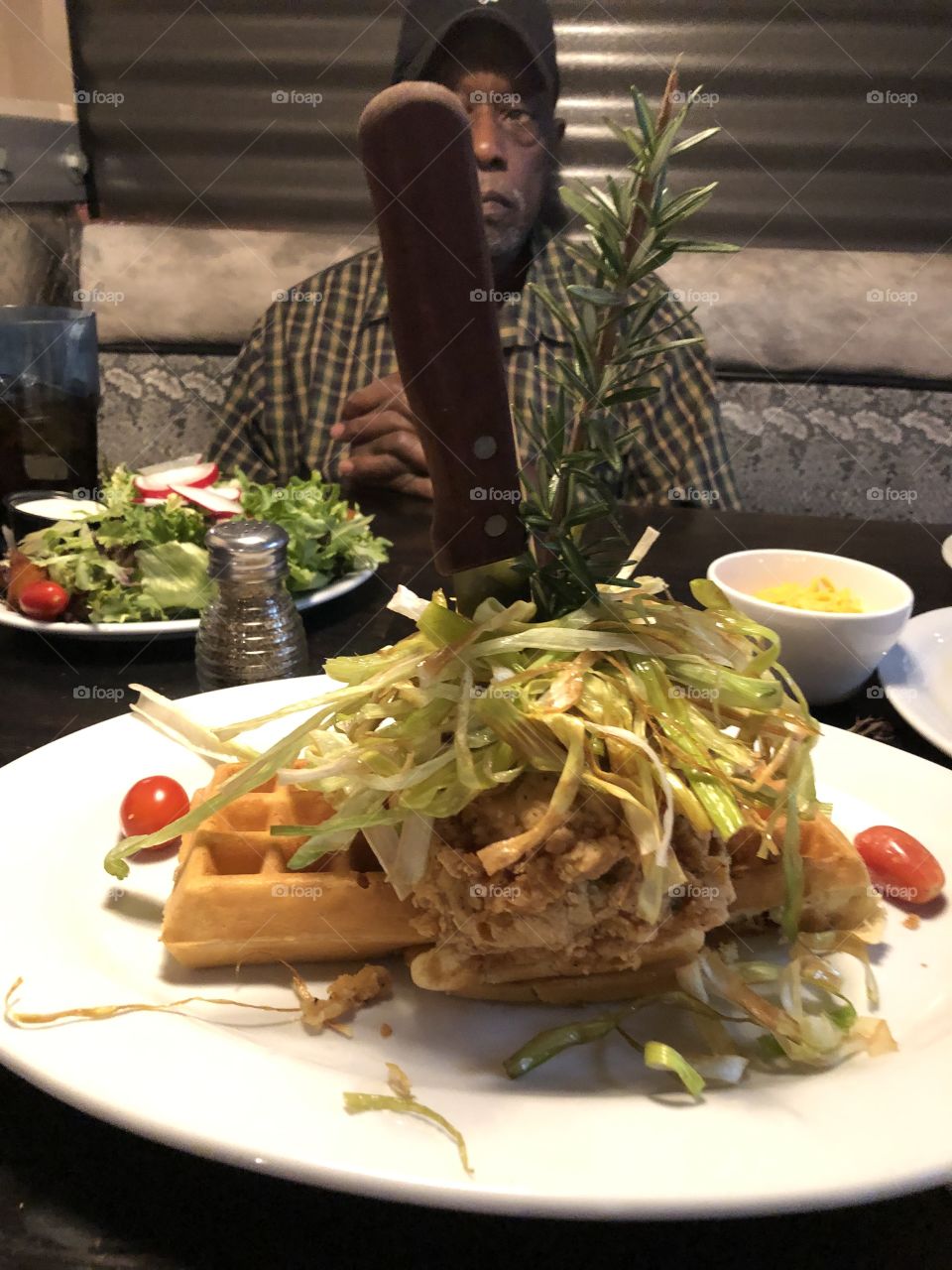 Waffle way too the chicken