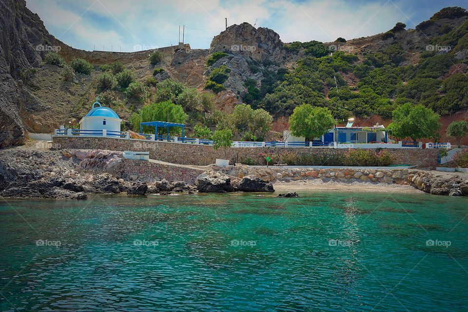 Dream house. Dream house with private beach on the island of Rodos Greece 