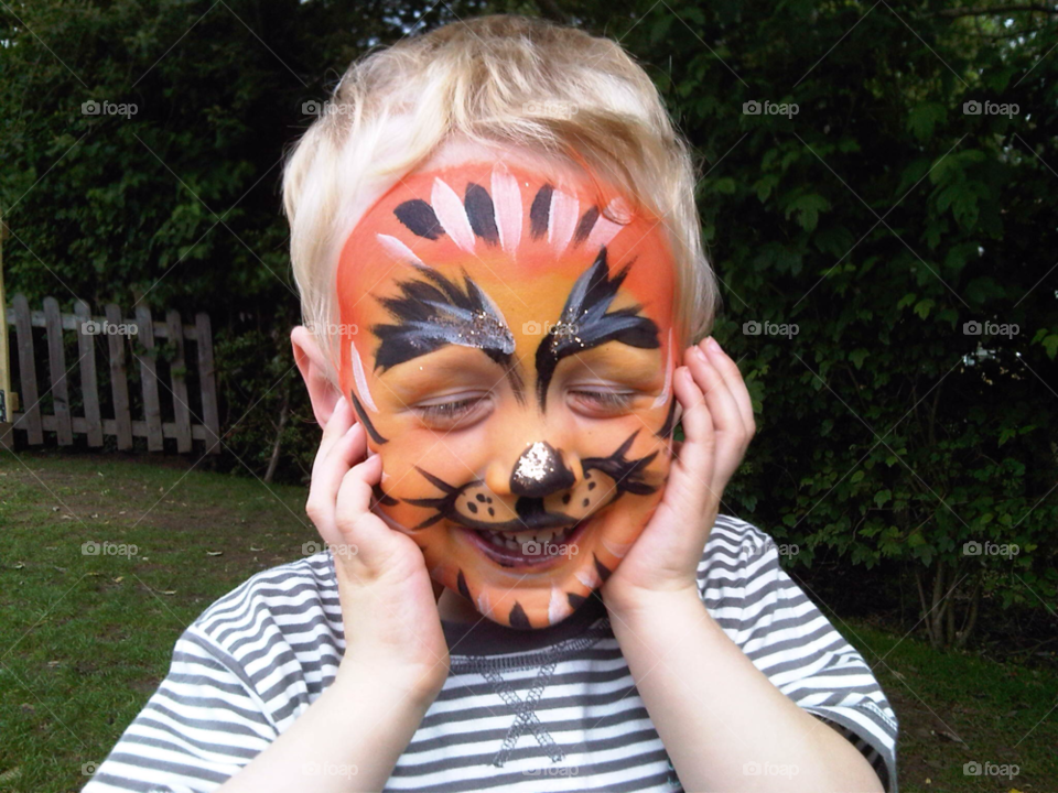 tiger cute face paint by davidroe