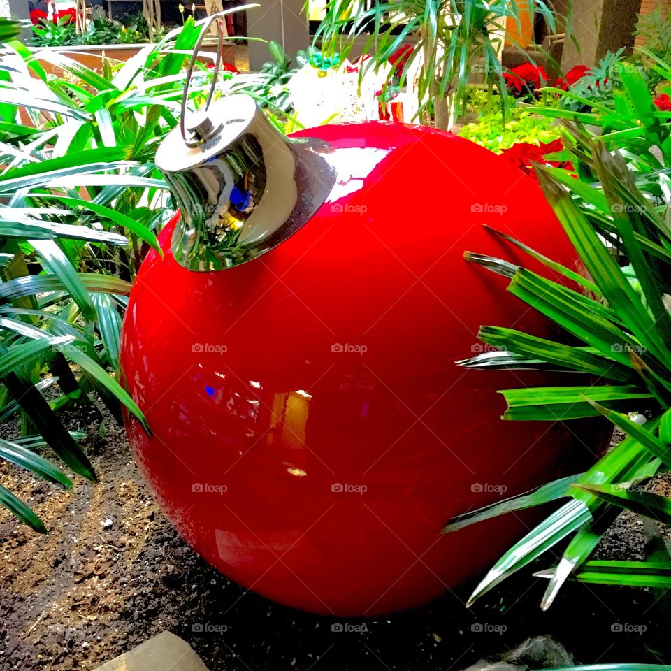Giant red ornament