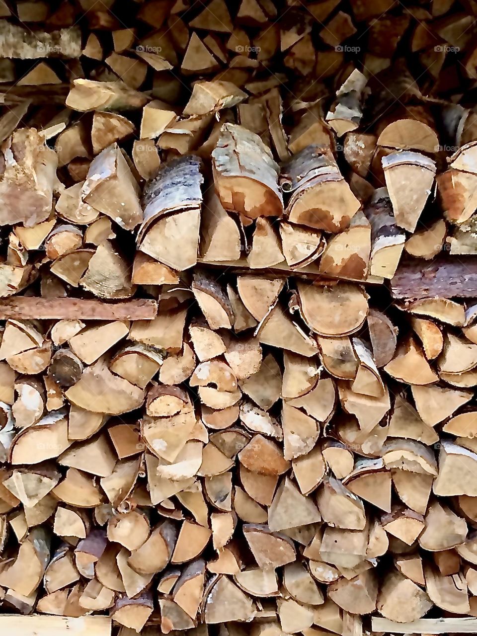 A stack of firewood.