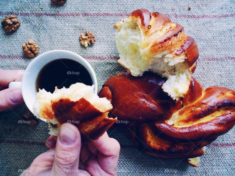 close-up of breakfast