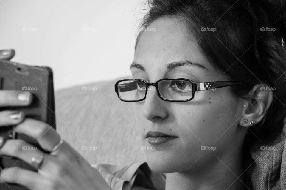 Girl using smartphone 